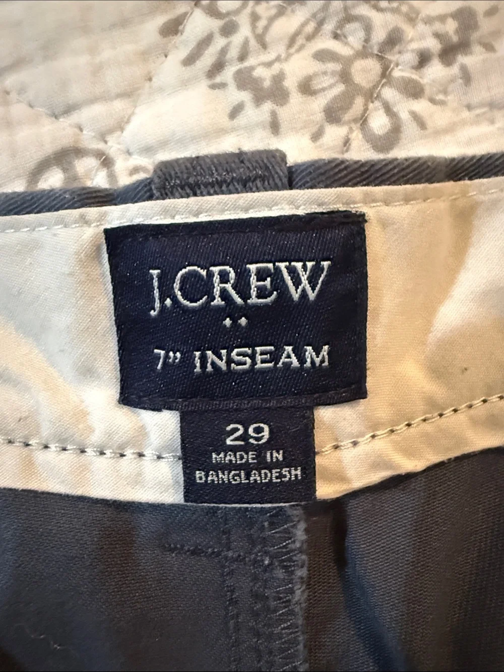 J. Crew Men's Navy Cotton Chino Shorts 29 waist, 7 in inseam